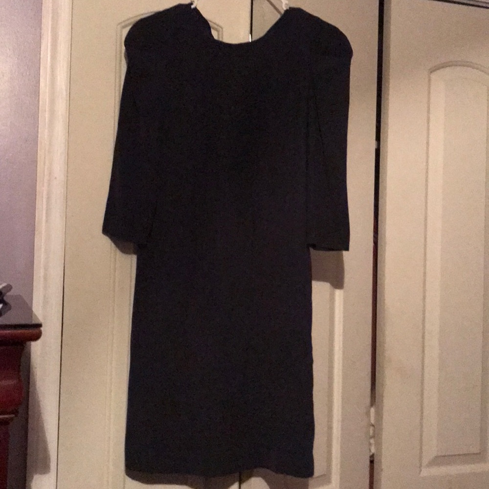 A simple yet classic navy blue dress.